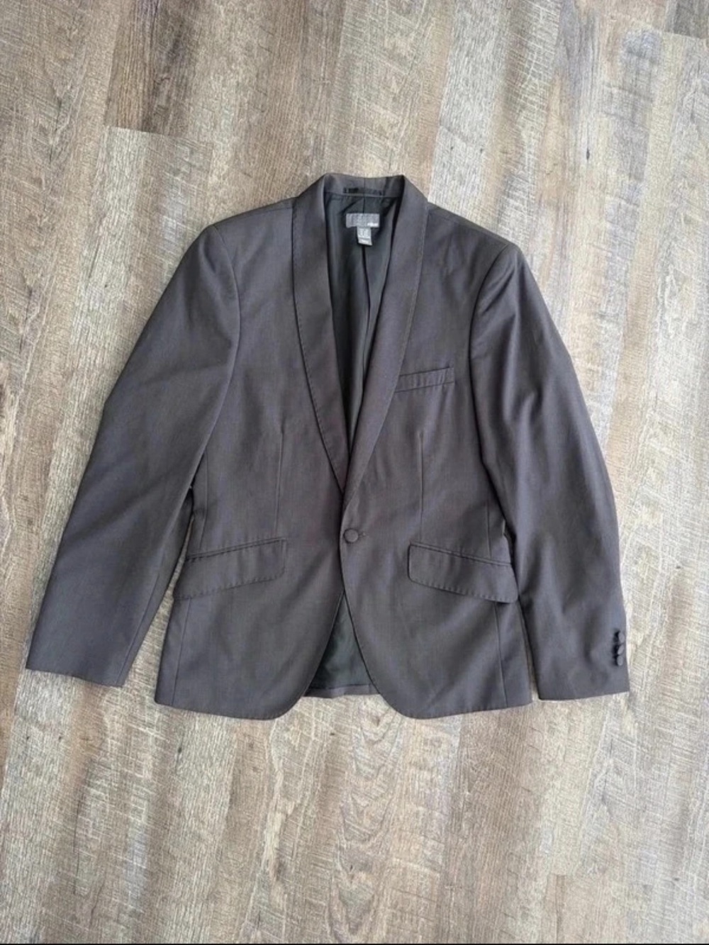 H&M Men's Shawl Lapel Blazer in Charcoal